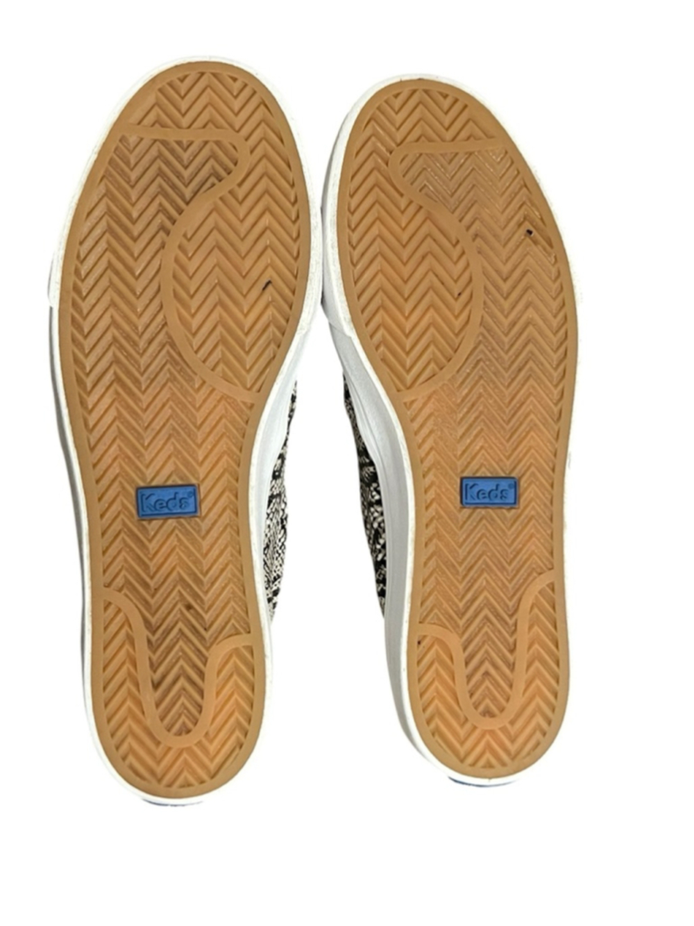 Keds Sneakers Size 8 Beige Black Snake Print Slip-On - Picture 7 of 8